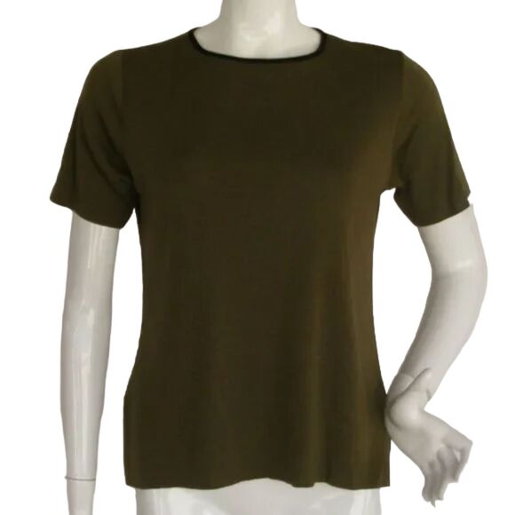 2pc EXCLUSIVELY MISOOK Sweater Set, XS, Green/Black, Acrylic, Top & Cardigan - Picture 7 of 15